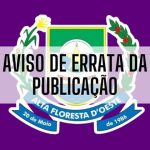 Aviso de errata da publicação pregão eletronico nº 49/2025/registro de preço