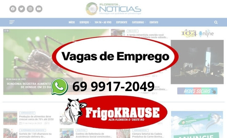 Vagas de emprego para eletricista de veículos pesados e retalhador de carne no FrigoKrause, veja!