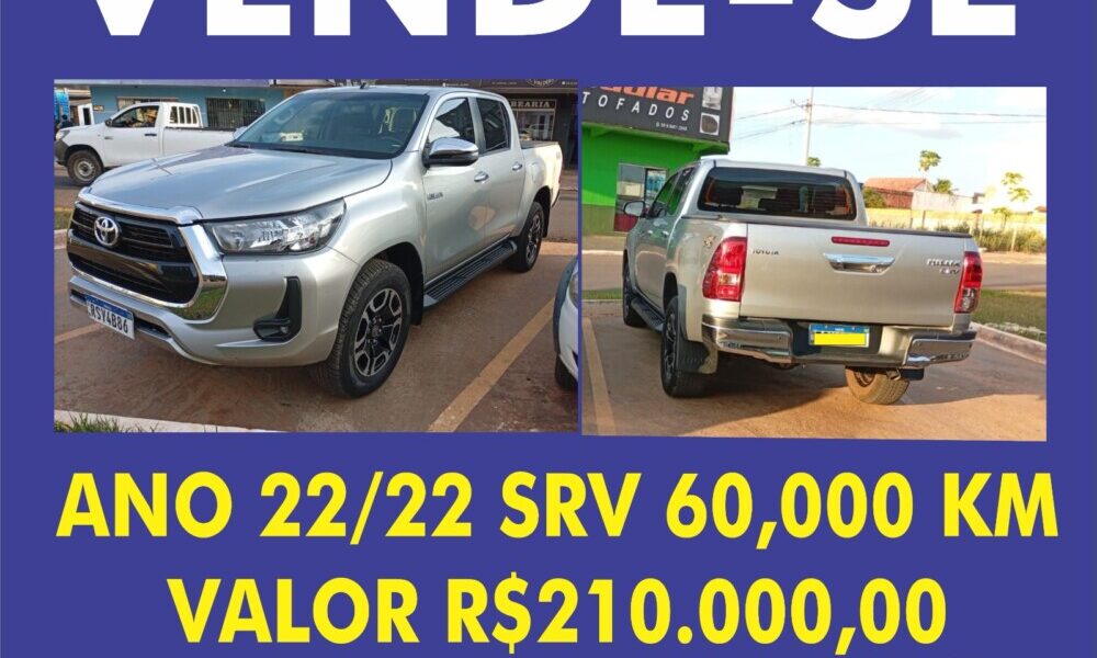 Vende-se uma camionete Hilux e uma chácara de 3 alqueires na Br 383 9km