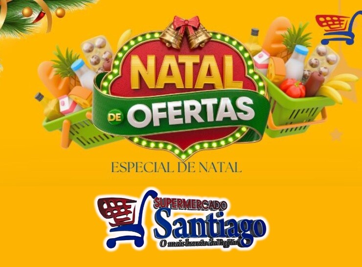 Promoção Especial de Natal de ofertas no Supermercado Santiago, confira!