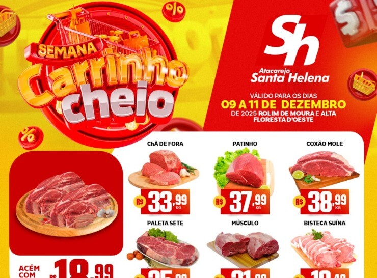 Semana do Carrinho Cheio no Atacerejo Santa Helena, confira!