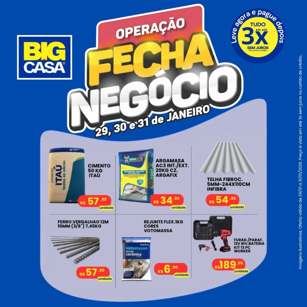Big Casa realiza “Operação Fecha Negócio” com ofertas completas para construir e reformar