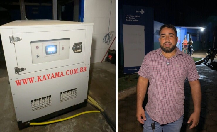 Gerador adquirido com emenda Dep Jean Oliveira mantém atendimentos no Hp durante falta de energia em Candeias do Jamari