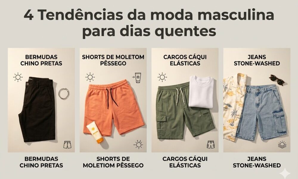 4 Tendências da moda masculina para dias quentes
