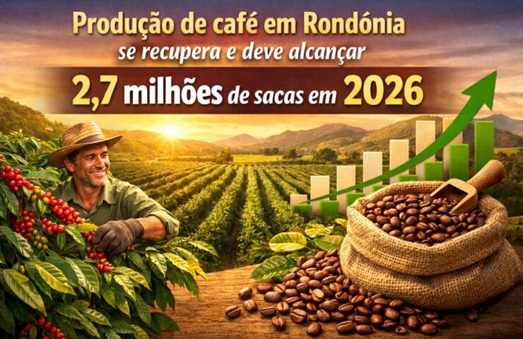 Produção de café em Rondônia se recupera e deve alcançar 2,7 milhões de sacas em 2026