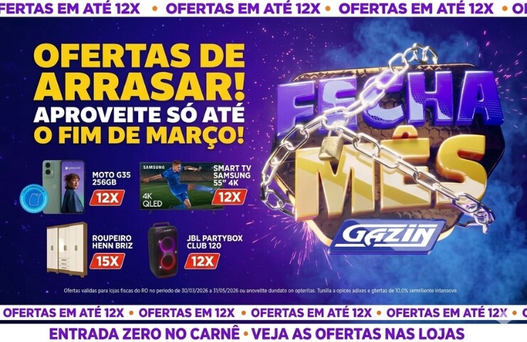 Aproveite o Fecha Mês da Gazin e leve seus produtos para casa com preços e condições especiais!