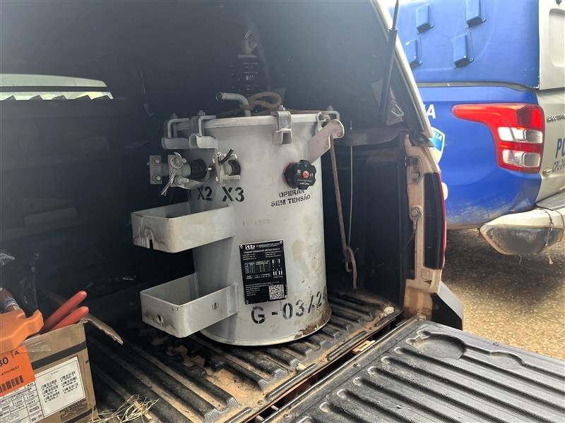 Energisa alerta para crime e riscos após prisão de suspeitos com transformador furtado