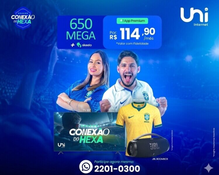 🚀 Conexão do Hexa: Sua internet nível seleção, Uni Internet!
