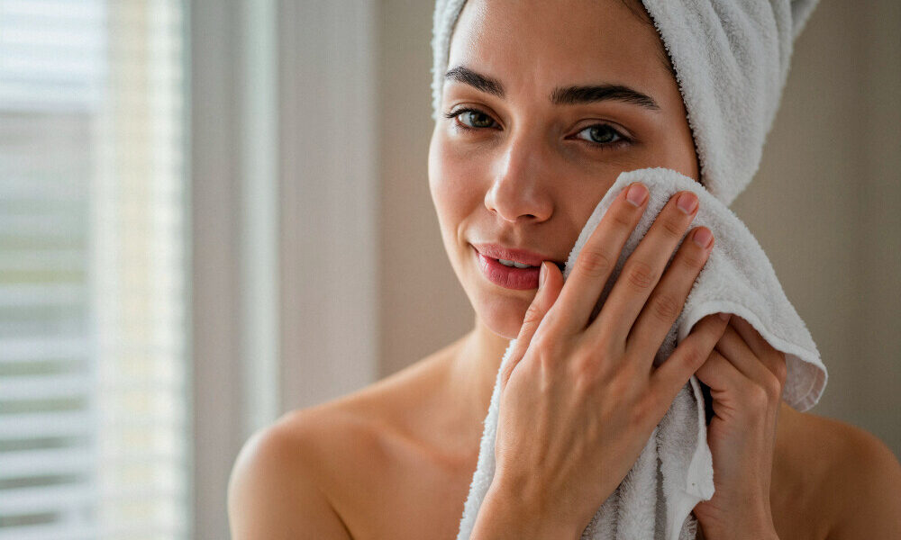 Pele sensível exige atenção extra e a escolha da toalha de rosto entra nessa conta