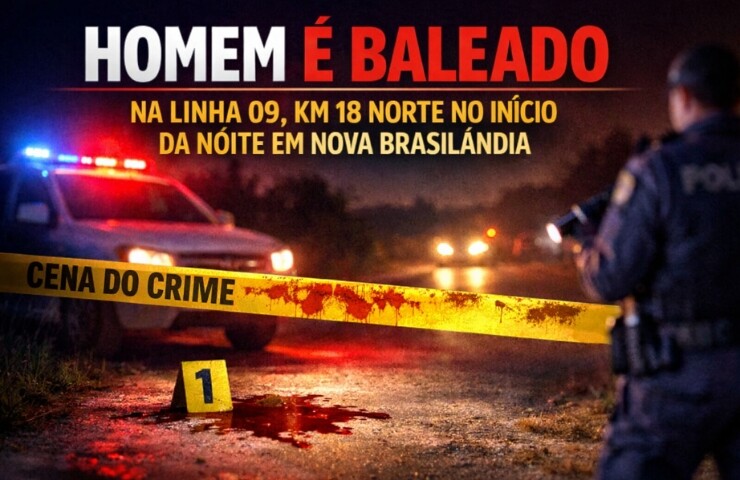 Homem é baleado na Linha 09, km 18 Norte no início da noite em Nova Brasilândia