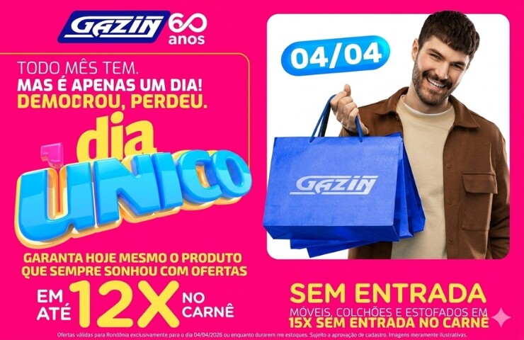 🚀 É dia de Único Gazin! o dia que você estava esperando chegou, neste sábado dia 04/04!