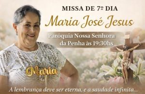 Missa de 7º Dia em memória de Maria José Jesus na Paróquia Nossa Senhora da Penha em Alta Floresta