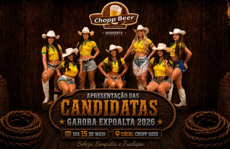Apresentação das Candidatas a Garota Expoalta 2026 na Chopp Beer em Alta Floresta D´Oeste Ro