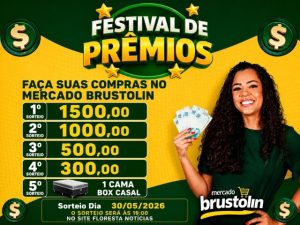 “Imperdível” Festival de Prêmios do Mercado Brustolin vai sortear mais de R$ 3 mil em dinheiro e uma cama box casal