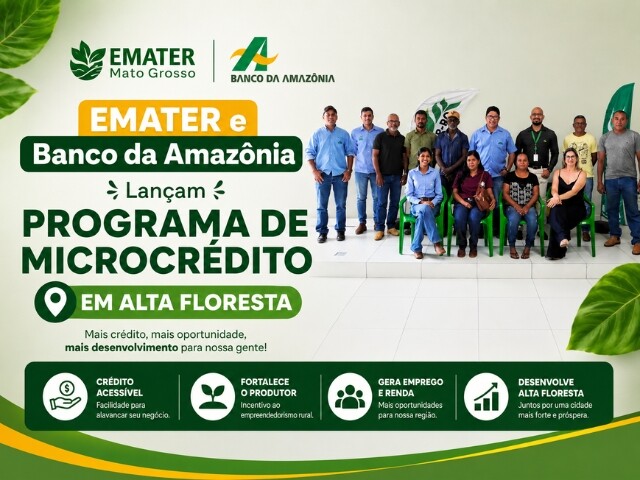 Governo Federal e EMATER Lançam Programa de Microcrédito em Alta Floresta do Oeste