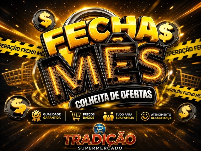 🚨Super fecha mês com economia no Supermercado Tradição🔥🚨