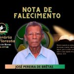 A Funerária Alta Floresta comunica o falecimento do Senhor José Pereira de Brêtas