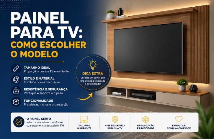 Painel para TV: como escolher o modelo certo pelo tamanho da sala e da televisão