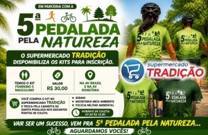 Supermercado Tradição disponibiliza kits para inscrição da 5ª Pedalada Pela Natureza