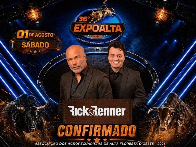 Expoalta 2026 ganha mais uma grande atração: Rick e Renner confirmados para sábado