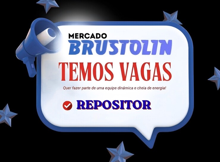 Mercado Brustolin abre vaga para repositor, venha fazer parte da nossa equipe!