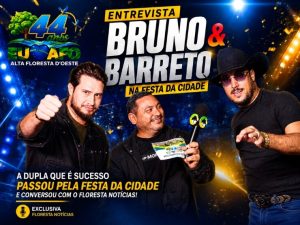 Entrevista com Bruno me Barreto no Camarim da Festa da Cidade, 44 Anos de Alta Floresta D´Oeste