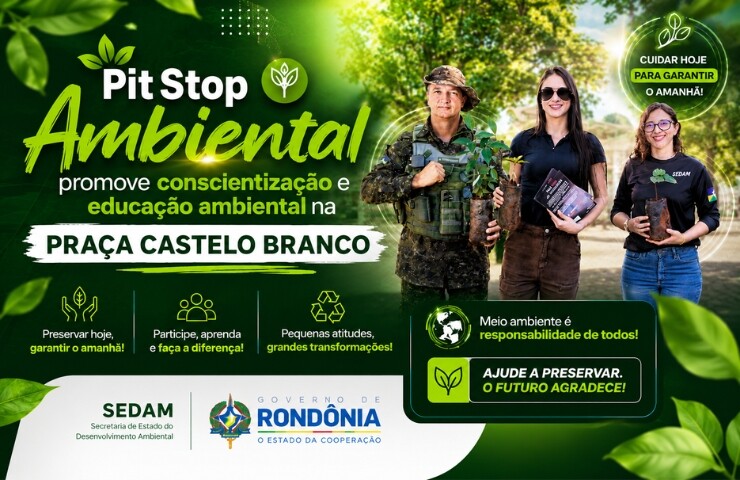 Pit Stop Ambiental promove conscientização e educação ambiental na Praça Castelo Branco em Alta Floresta