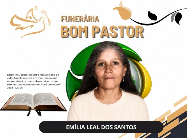 Funerária Bom Pastor cpmunica o falecimento de Emília Leal dos Santos