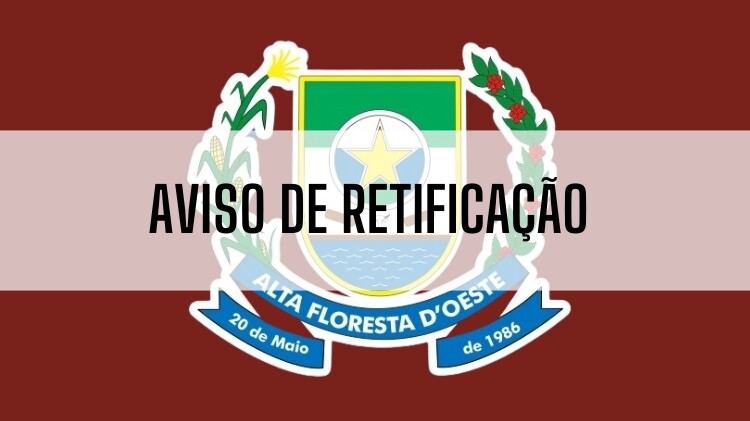 Aviso de retificação – Supressão de texto do termo de referência e edital pregão eletrônico nº 036/2026 processo administrativo nº 566/2026