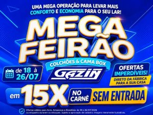 Mega Feirão Gazin oferece colchões e camas box em até 15 vezes sem entrada