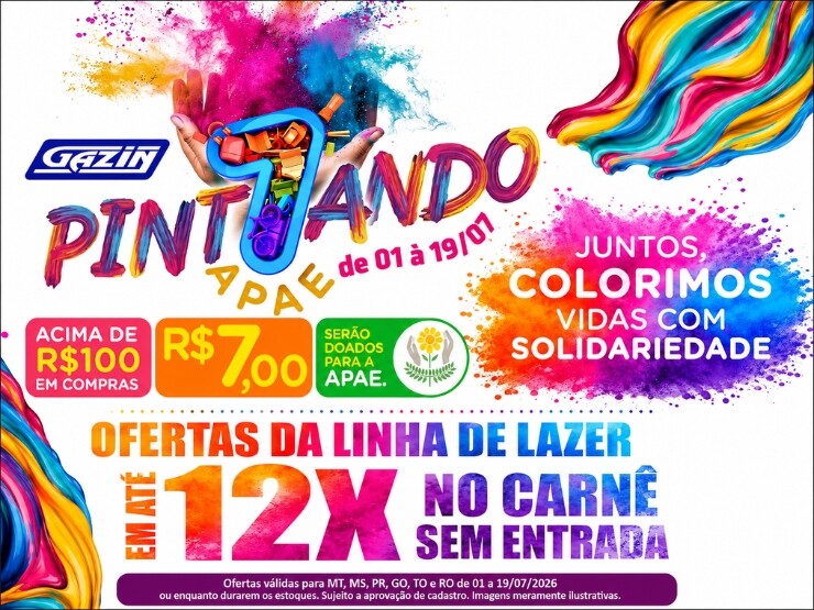 Promoção Pintando 7 na Gazin válidas até dia 19 de julho, confira!