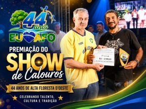 Confira as fotos da entrega da premiação do Show de Calouros dos 44 anos de Alta Floresta D’Oeste