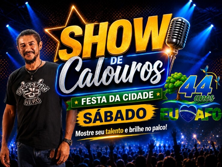 Show de Calouros Festa da Cidade – Sábado 27/06/2026