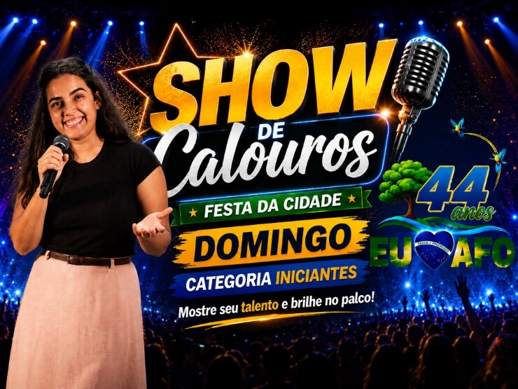Show de Calouros Festa da Cidade, Categoria Iniciantes – Domingo 28/06/2026