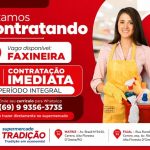 Supermercado Tradição anuncia vaga para Faxineira com contratação imediata