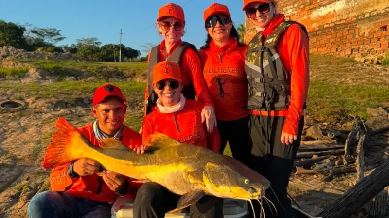 Foto 2 da matéria: Quatro advogadas conquistam 1º lugar no Mulheres na Pesca com pirarara de 1,27 metro no Rio Guaporé